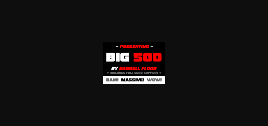 Big 500 Font Poster 3