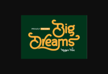 Big Dreams Font Poster 1