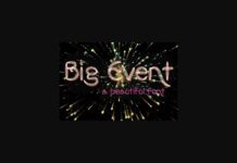 Big Event Font Poster 1