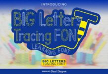 Big Letters Tracing Font Poster 1