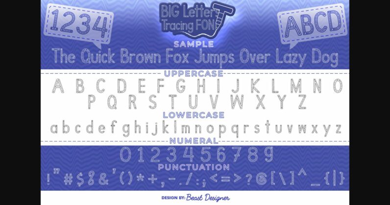 Big Letters Tracing Font Poster 2