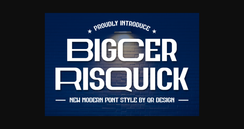 Bigcer Risquick Font Poster 3