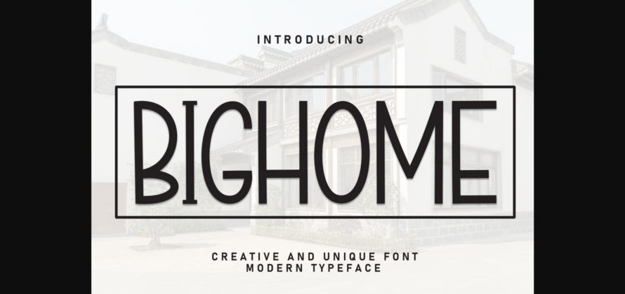 Bighome Font Poster 3