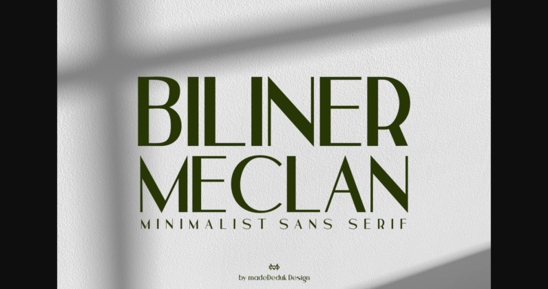 Biliner Meclan Font Poster 3