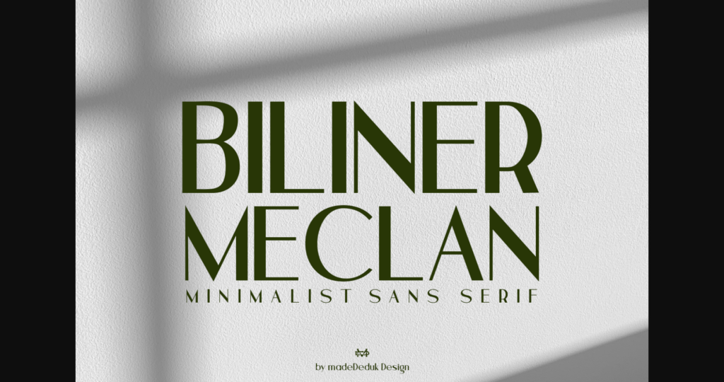 Biliner Meclan Font Poster 1