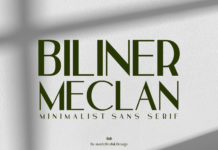 Biliner Meclan Font Poster 1