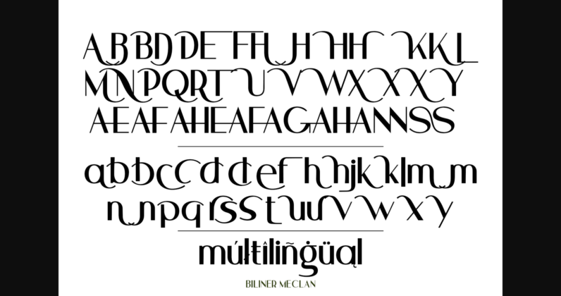 Biliner Meclan Font Poster 10