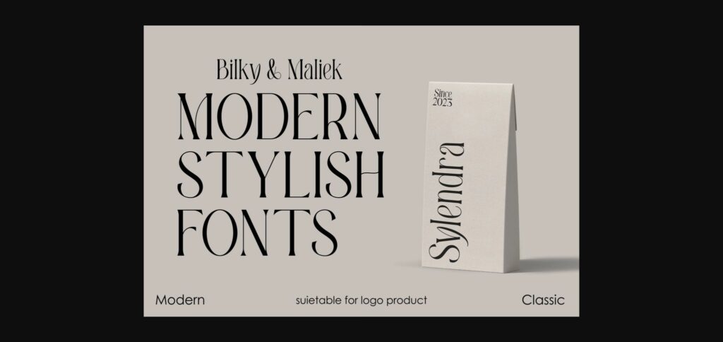 Bilky Maliek Font Poster 7