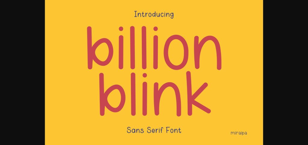 Billion Blink Font Poster 1