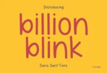 Billion Blink Font Billion Blink Font Poster 1