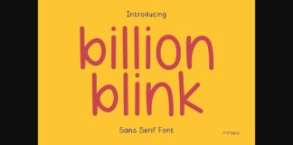 Billion Blink Font Poster 1