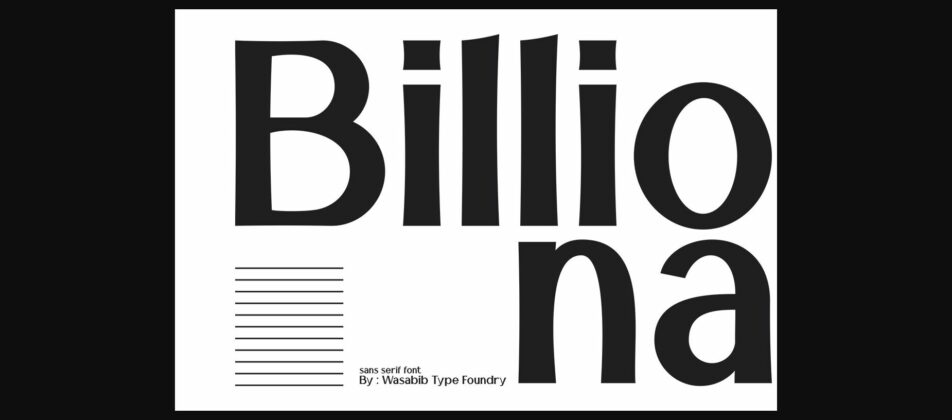 Billiona Font Poster 3