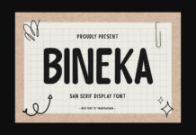 Bineka Font Poster 1