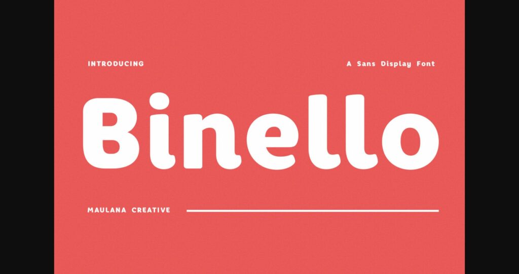 Binello Font Poster 1