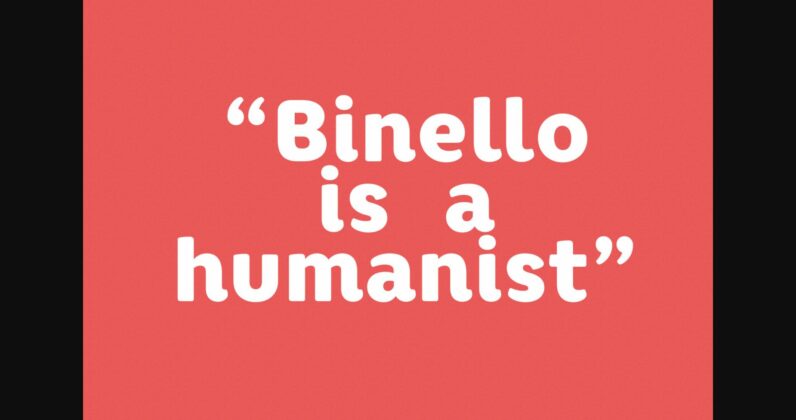 Binello Font Poster 6