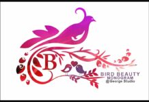 Bird Beauty Monogram Font Poster 1