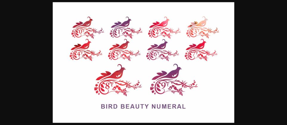 Bird Beauty Monogram Font Poster 8