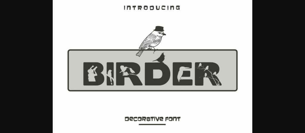 Birder Font Poster 3