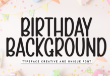Birthday Background Font Poster 1