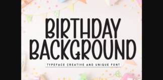 Birthday Background Font Poster 1