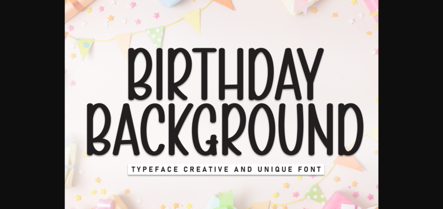 Birthday Background Font Poster 1