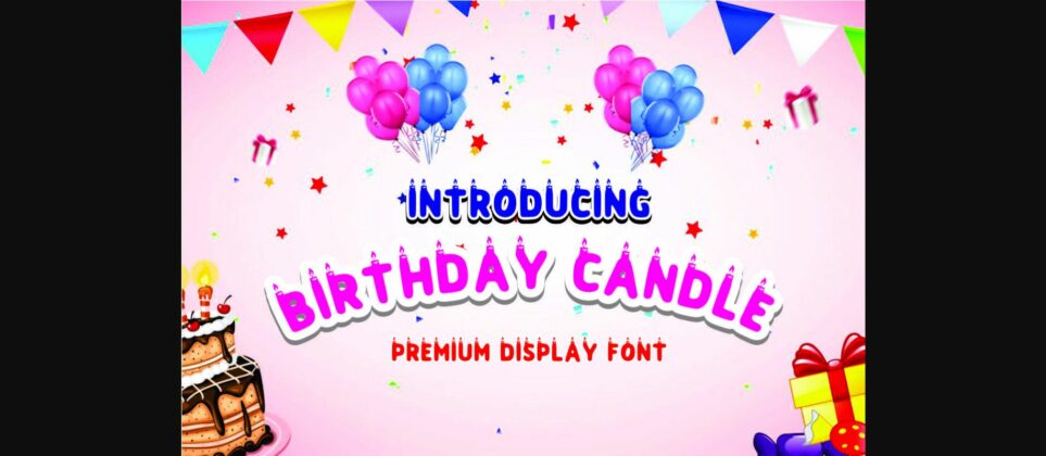 Birthday Candle Font Poster 3