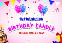 Birthday Candle Font Poster 1