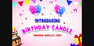Birthday Candle Font Poster 1