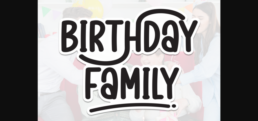 Birthday Family Font Poster 3