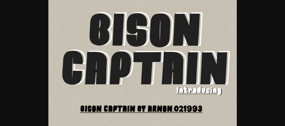 Bison Captain Font Poster 3