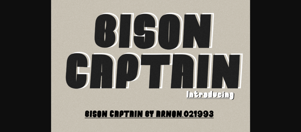 Bison Captain Font Poster 1