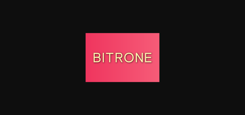 Bitrone Font Poster 3