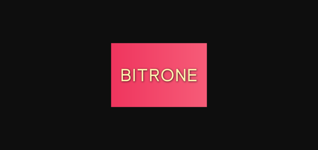 Bitrone Font Poster 1