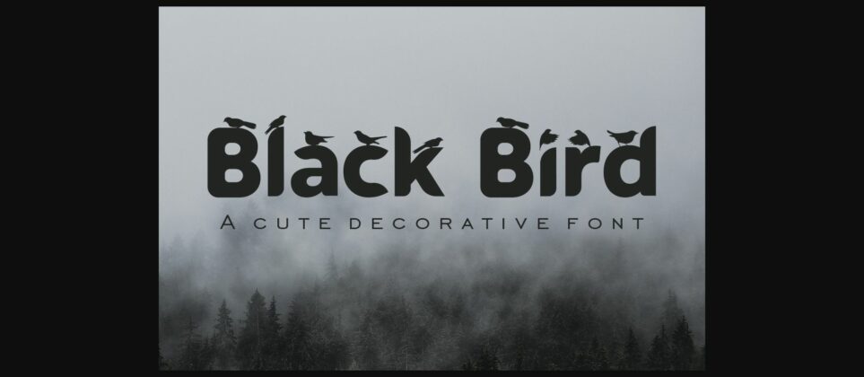 Black Bird Font Poster 3