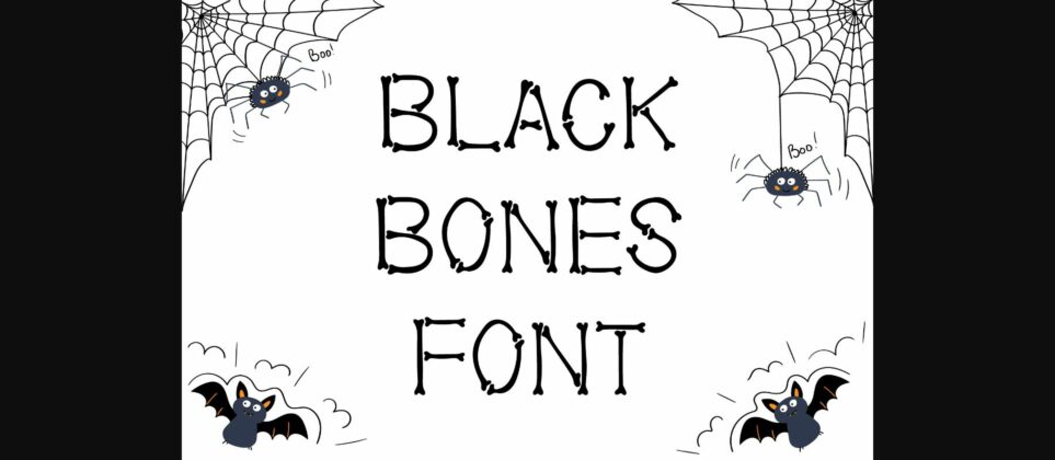 Black Bones Font Poster 3