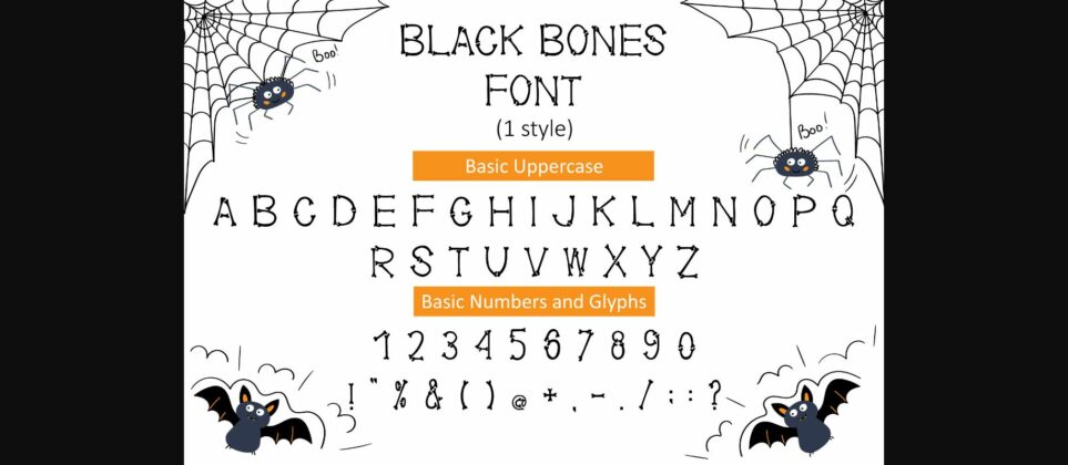 Black Bones Font Poster 2