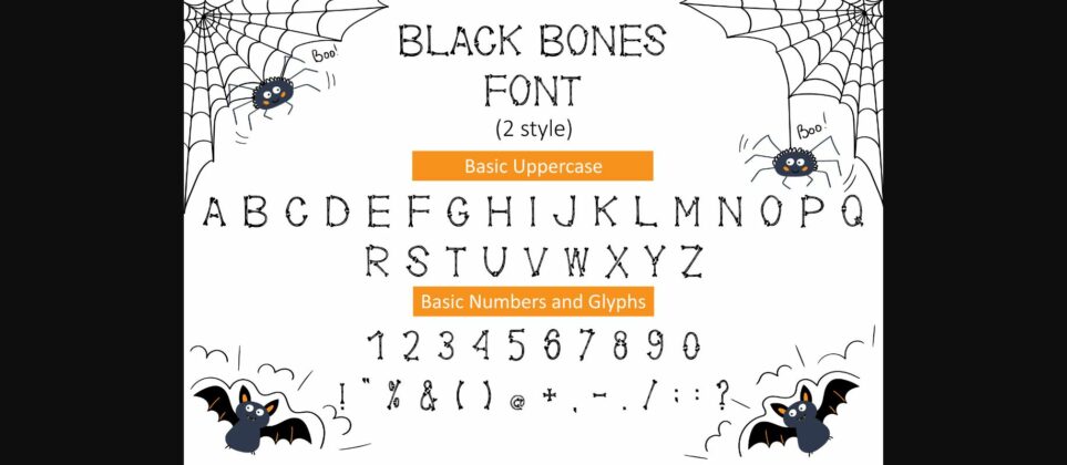 Black Bones Font Poster 5