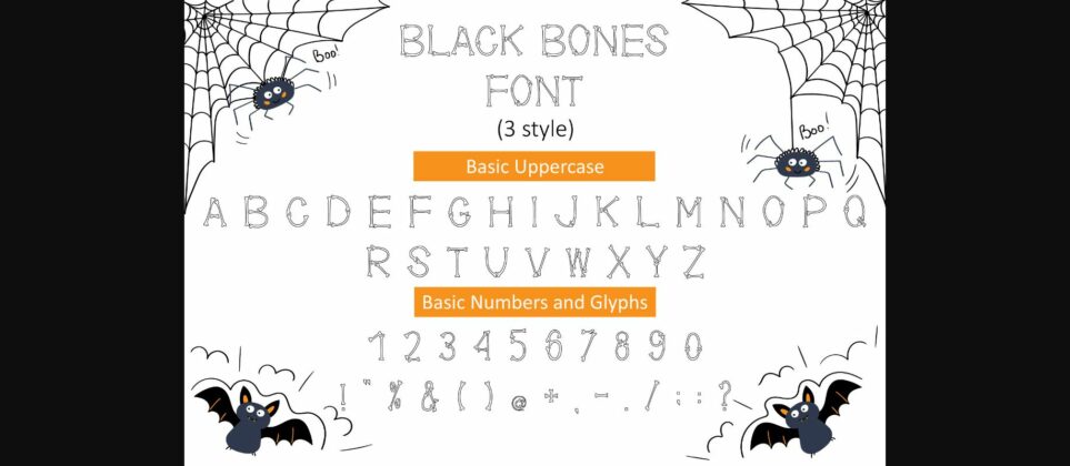Black Bones Font Poster 6