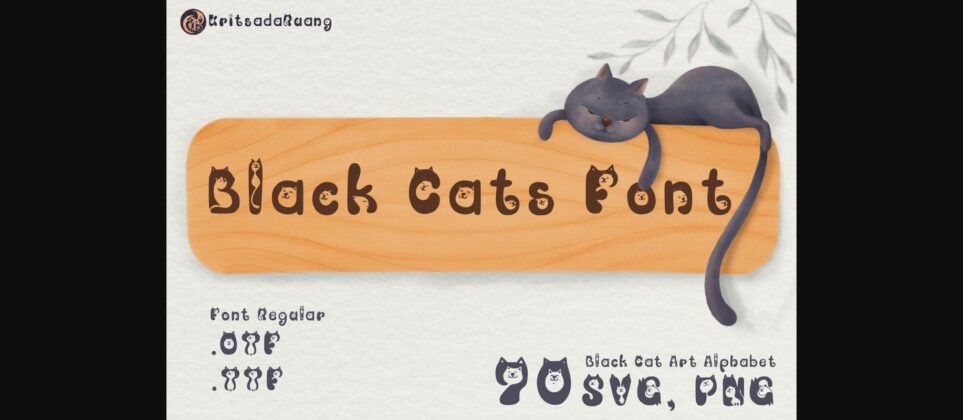 Black Cats Font Poster 3
