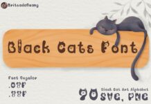 Black Cats Font Poster 1