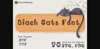 Black Cats Font Poster 1