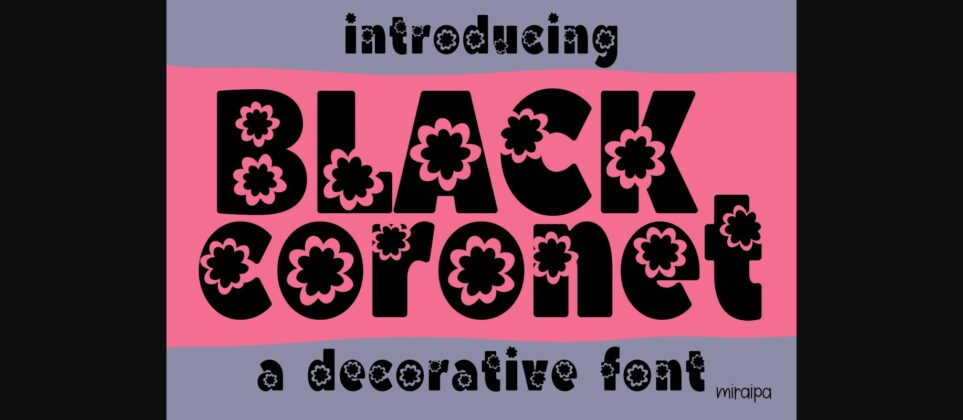 Black Coronet Font Poster 3