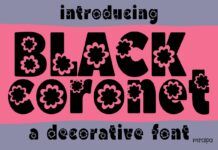 Black Coronet Font Poster 1