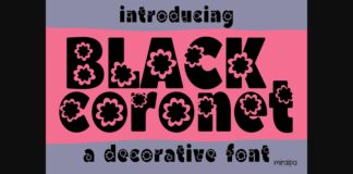 Black Coronet Font Poster 1