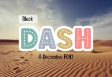 Black Dash Font Poster 1