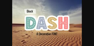 Black Dash Font Poster 1