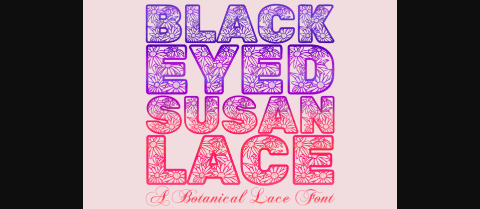 Black Eyed Susan Lace Font Poster 3