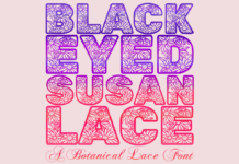 Black Eyed Susan Lace Font Poster 1