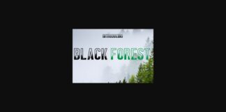 Black Forest Font Poster 1