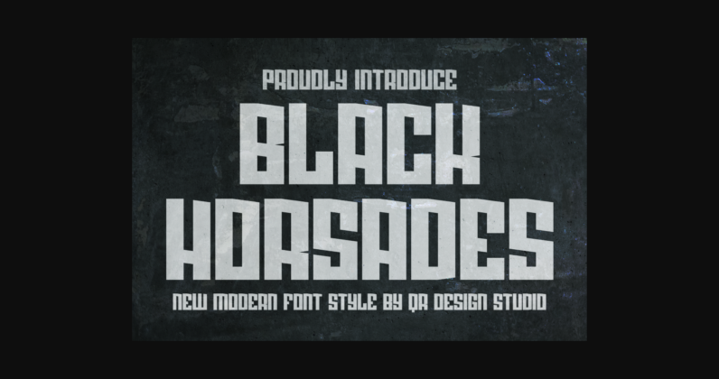 Black Horsades Font Poster 3
